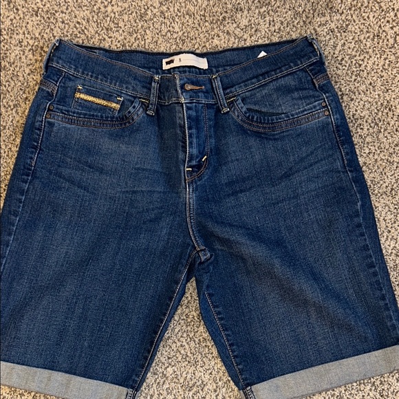 Women’s Levi Blue Denim Shorts - Picture 1 of 5